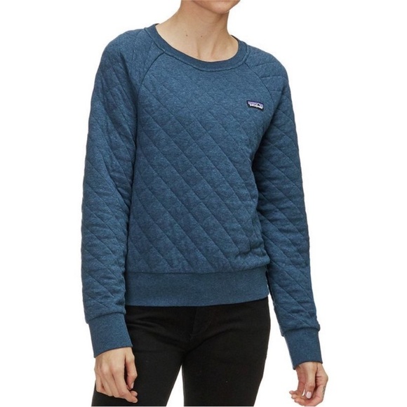 Patagonia Tops - Patagonia Womens Cotton Quilt Crew Sweatshirt Top Drifter Blue XS